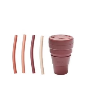 Stojo Collapsible Cup With 4 Reusable Straws